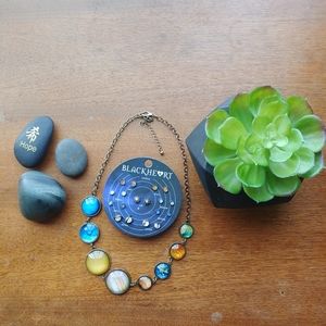 Blackheart Solar System Necklace and Earring Set